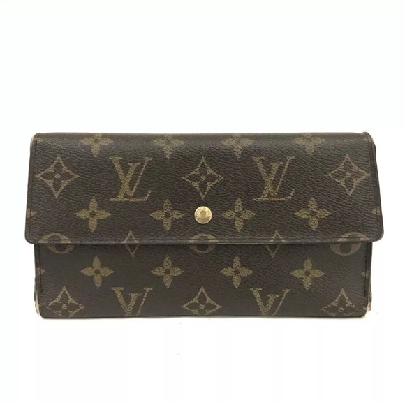 AUTH Louis Vuitton LV Sarah Wallet Monogram - Picture 1 of 8